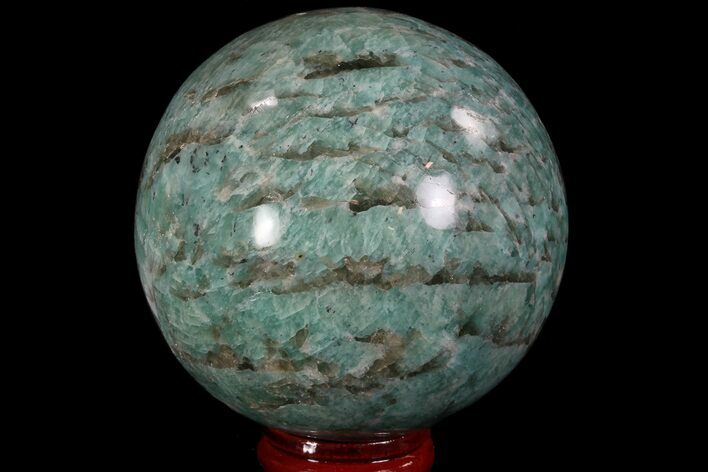 Polished Amazonite Crystal Sphere - Madagascar #78743